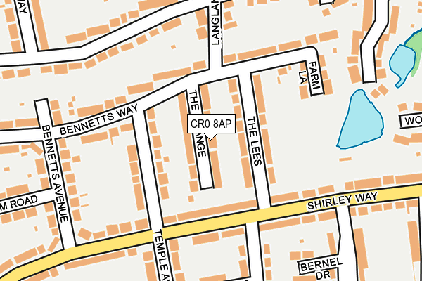 CR0 8AP map - OS OpenMap – Local (Ordnance Survey)