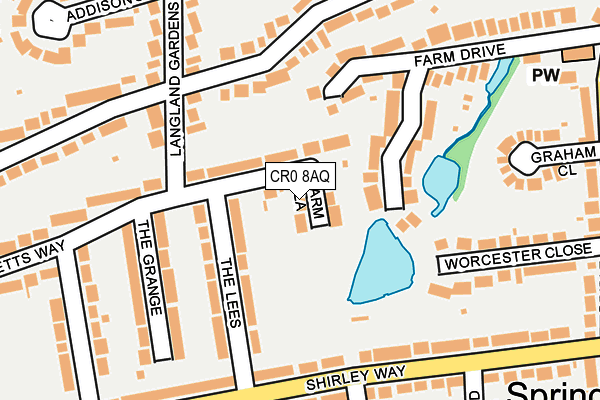 CR0 8AQ map - OS OpenMap – Local (Ordnance Survey)