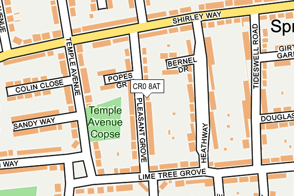 CR0 8AT map - OS OpenMap – Local (Ordnance Survey)