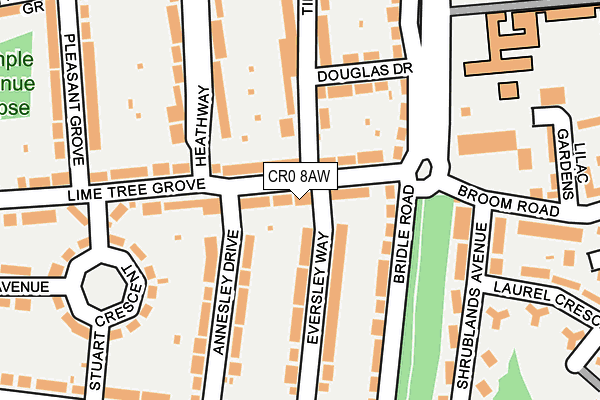 CR0 8AW map - OS OpenMap – Local (Ordnance Survey)