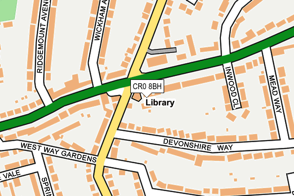 CR0 8BH map - OS OpenMap – Local (Ordnance Survey)