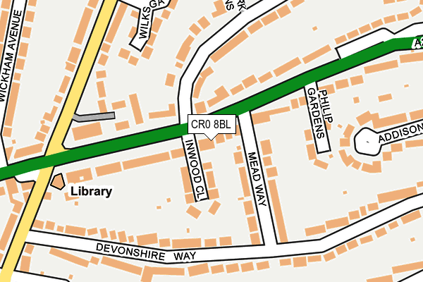 CR0 8BL map - OS OpenMap – Local (Ordnance Survey)