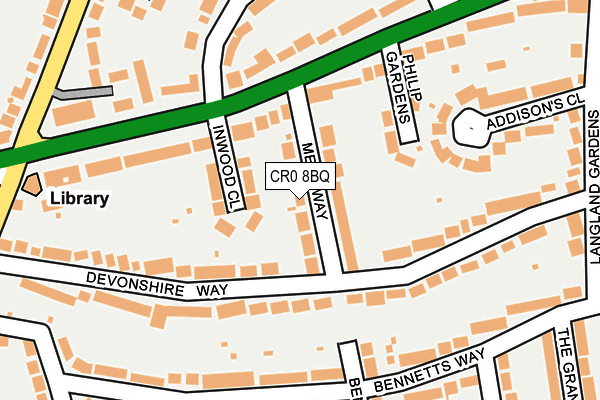 CR0 8BQ map - OS OpenMap – Local (Ordnance Survey)