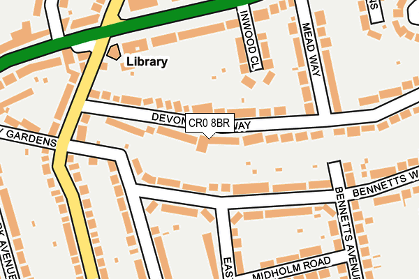 CR0 8BR map - OS OpenMap – Local (Ordnance Survey)