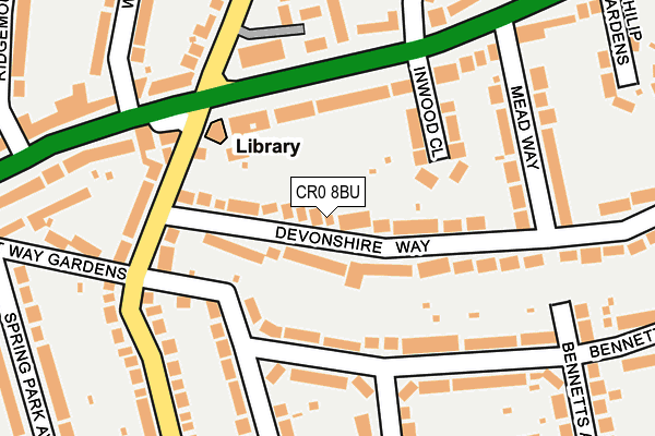 CR0 8BU map - OS OpenMap – Local (Ordnance Survey)