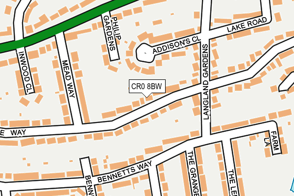 CR0 8BW map - OS OpenMap – Local (Ordnance Survey)