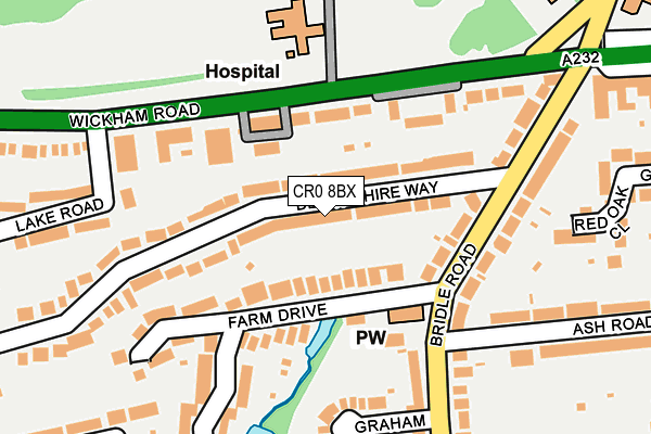 CR0 8BX map - OS OpenMap – Local (Ordnance Survey)