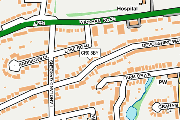 CR0 8BY map - OS OpenMap – Local (Ordnance Survey)