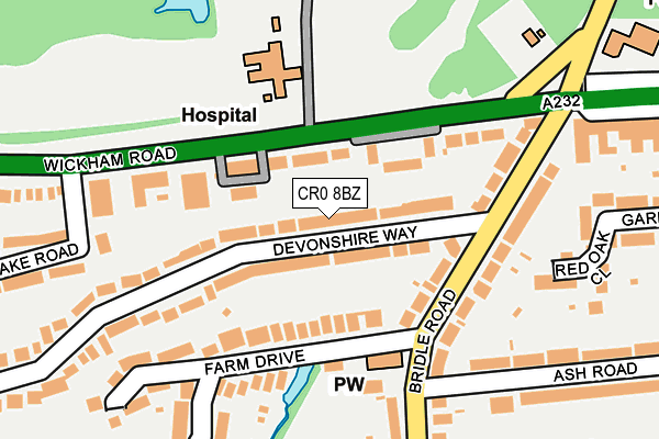 CR0 8BZ map - OS OpenMap – Local (Ordnance Survey)