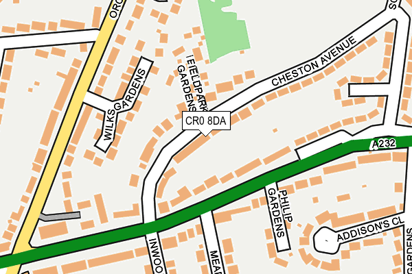 CR0 8DA map - OS OpenMap – Local (Ordnance Survey)