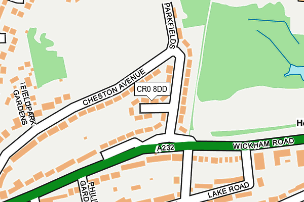 CR0 8DD map - OS OpenMap – Local (Ordnance Survey)