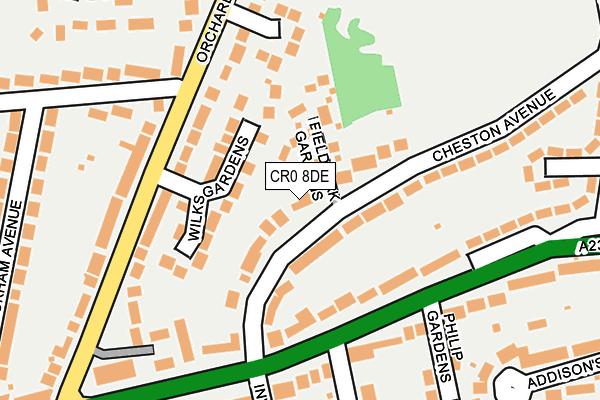 CR0 8DE map - OS OpenMap – Local (Ordnance Survey)
