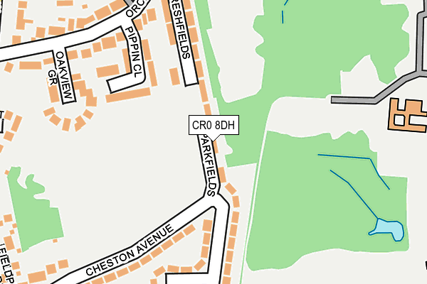 CR0 8DH map - OS OpenMap – Local (Ordnance Survey)