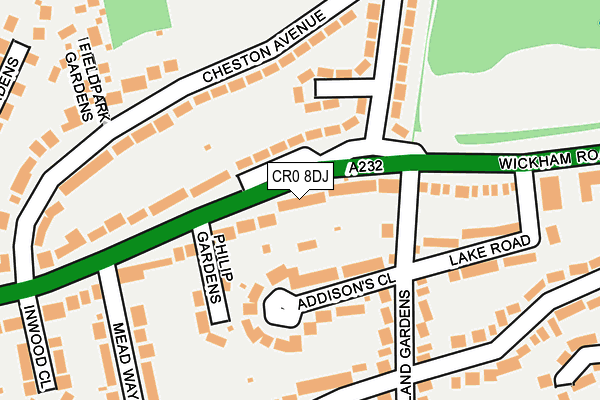 CR0 8DJ map - OS OpenMap – Local (Ordnance Survey)