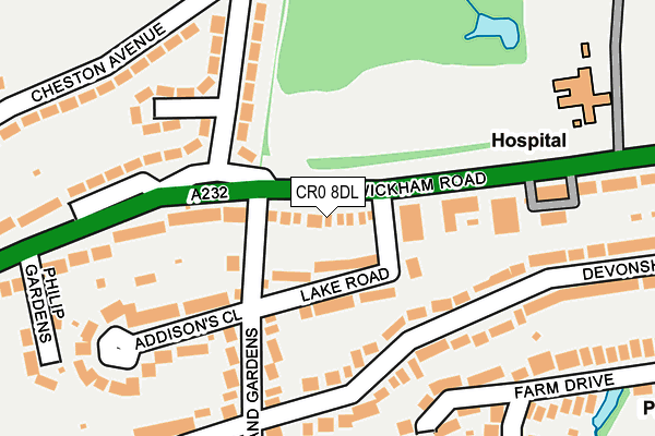 CR0 8DL map - OS OpenMap – Local (Ordnance Survey)