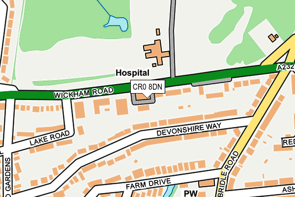 CR0 8DN map - OS OpenMap – Local (Ordnance Survey)