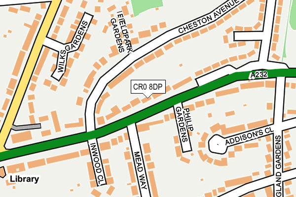 CR0 8DP map - OS OpenMap – Local (Ordnance Survey)