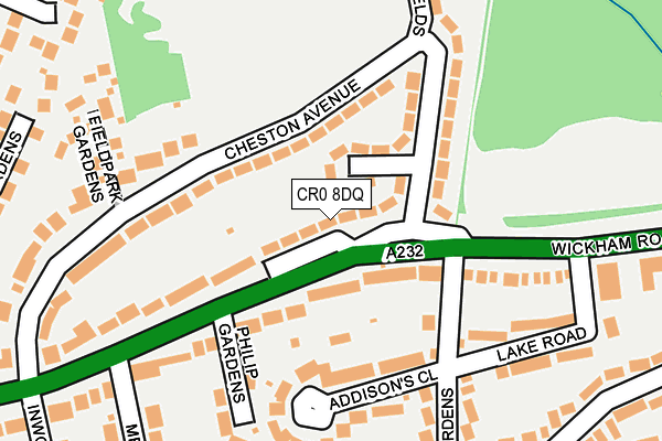 CR0 8DQ map - OS OpenMap – Local (Ordnance Survey)