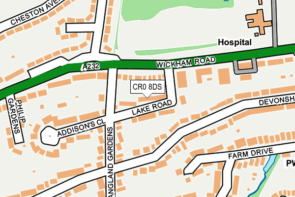 CR0 8DS map - OS OpenMap – Local (Ordnance Survey)