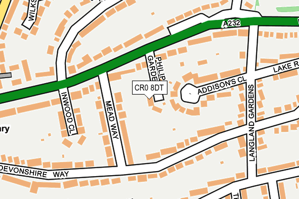 CR0 8DT map - OS OpenMap – Local (Ordnance Survey)