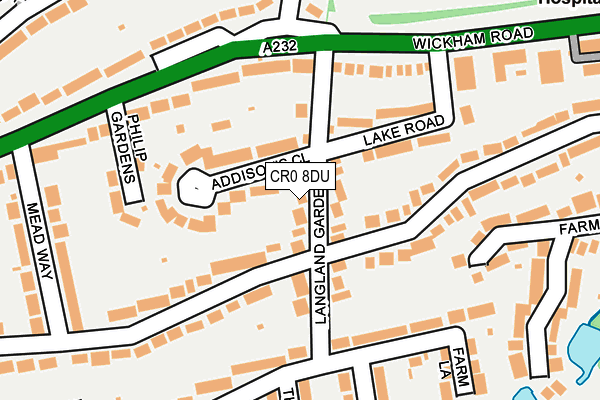 CR0 8DU map - OS OpenMap – Local (Ordnance Survey)