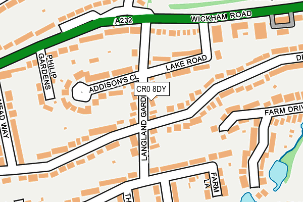 CR0 8DY map - OS OpenMap – Local (Ordnance Survey)