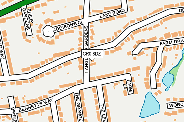 CR0 8DZ map - OS OpenMap – Local (Ordnance Survey)