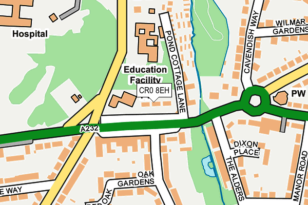 CR0 8EH map - OS OpenMap – Local (Ordnance Survey)