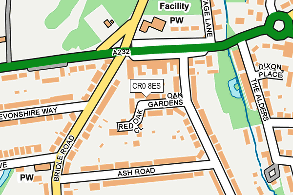 CR0 8ES map - OS OpenMap – Local (Ordnance Survey)