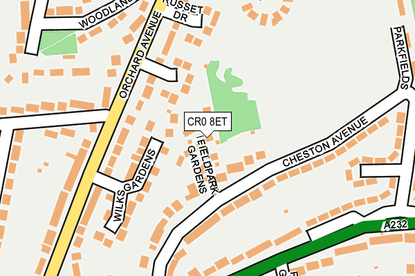CR0 8ET map - OS OpenMap – Local (Ordnance Survey)