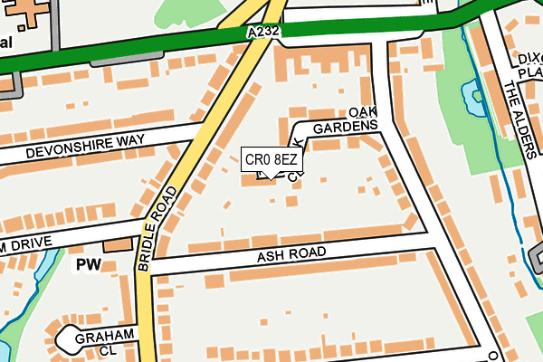 CR0 8EZ map - OS OpenMap – Local (Ordnance Survey)