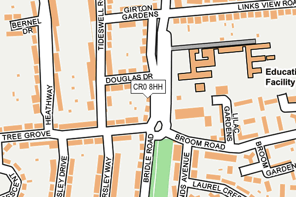 CR0 8HH map - OS OpenMap – Local (Ordnance Survey)