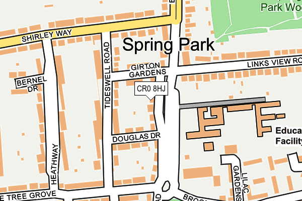 CR0 8HJ map - OS OpenMap – Local (Ordnance Survey)