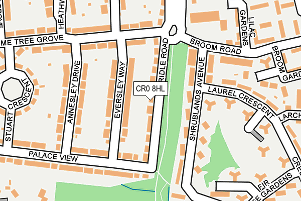 CR0 8HL map - OS OpenMap – Local (Ordnance Survey)