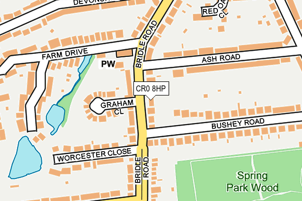 CR0 8HP map - OS OpenMap – Local (Ordnance Survey)