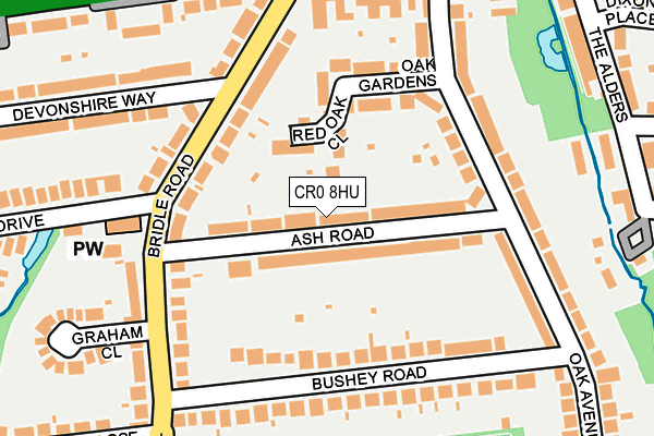 CR0 8HU map - OS OpenMap – Local (Ordnance Survey)