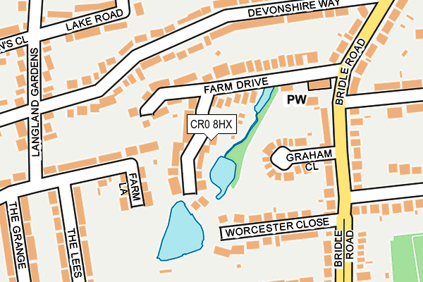 CR0 8HX map - OS OpenMap – Local (Ordnance Survey)