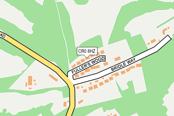 CR0 8HZ map - OS OpenMap – Local (Ordnance Survey)