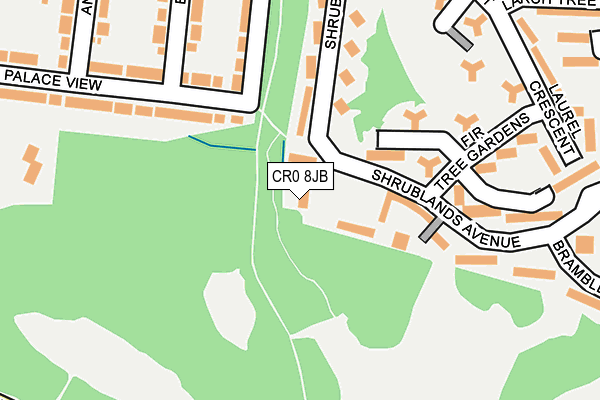 CR0 8JB map - OS OpenMap – Local (Ordnance Survey)