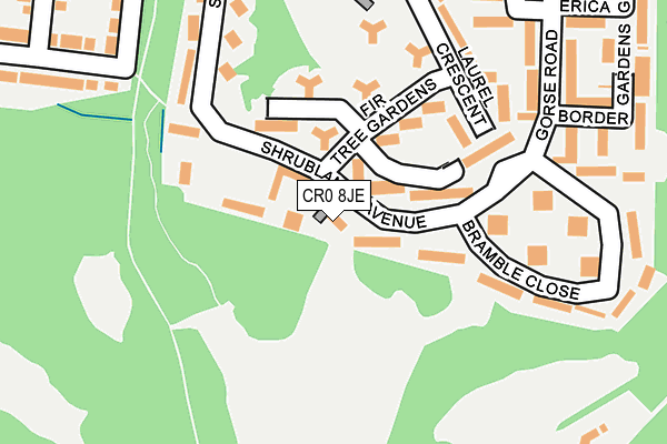 CR0 8JE map - OS OpenMap – Local (Ordnance Survey)