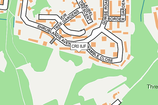 CR0 8JF map - OS OpenMap – Local (Ordnance Survey)