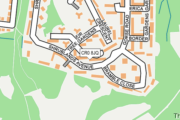 CR0 8JQ map - OS OpenMap – Local (Ordnance Survey)