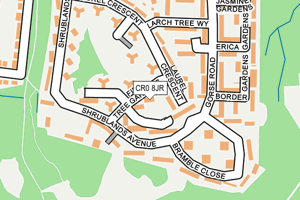 CR0 8JR map - OS OpenMap – Local (Ordnance Survey)