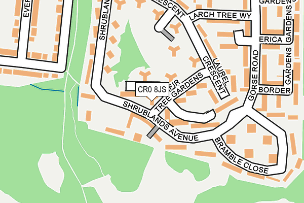 CR0 8JS map - OS OpenMap – Local (Ordnance Survey)