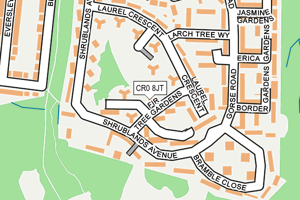 CR0 8JT map - OS OpenMap – Local (Ordnance Survey)