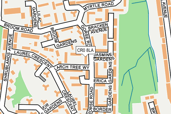 CR0 8LA map - OS OpenMap – Local (Ordnance Survey)