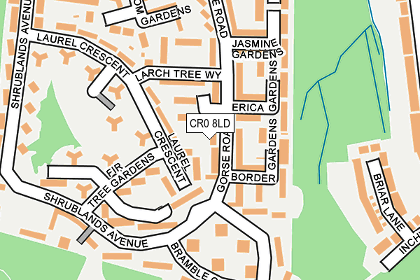 CR0 8LD map - OS OpenMap – Local (Ordnance Survey)