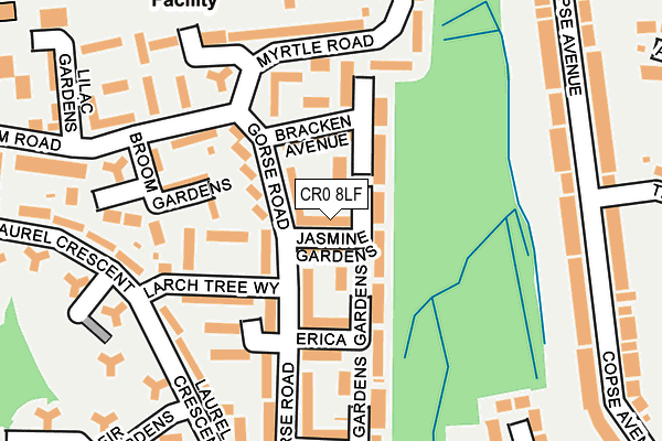 CR0 8LF map - OS OpenMap – Local (Ordnance Survey)