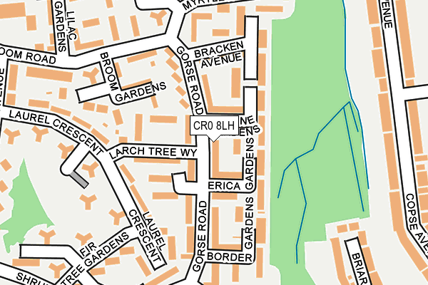 CR0 8LH map - OS OpenMap – Local (Ordnance Survey)