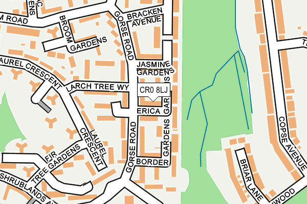 CR0 8LJ map - OS OpenMap – Local (Ordnance Survey)